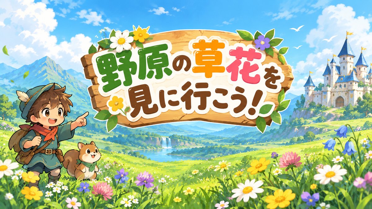 野原の草花を見に行こう！